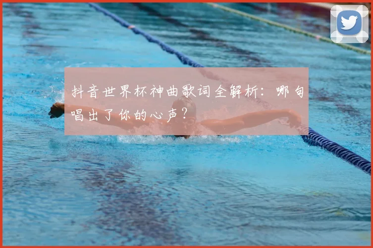 抖音世界杯神曲歌词全解析：哪句唱出了你的心声？